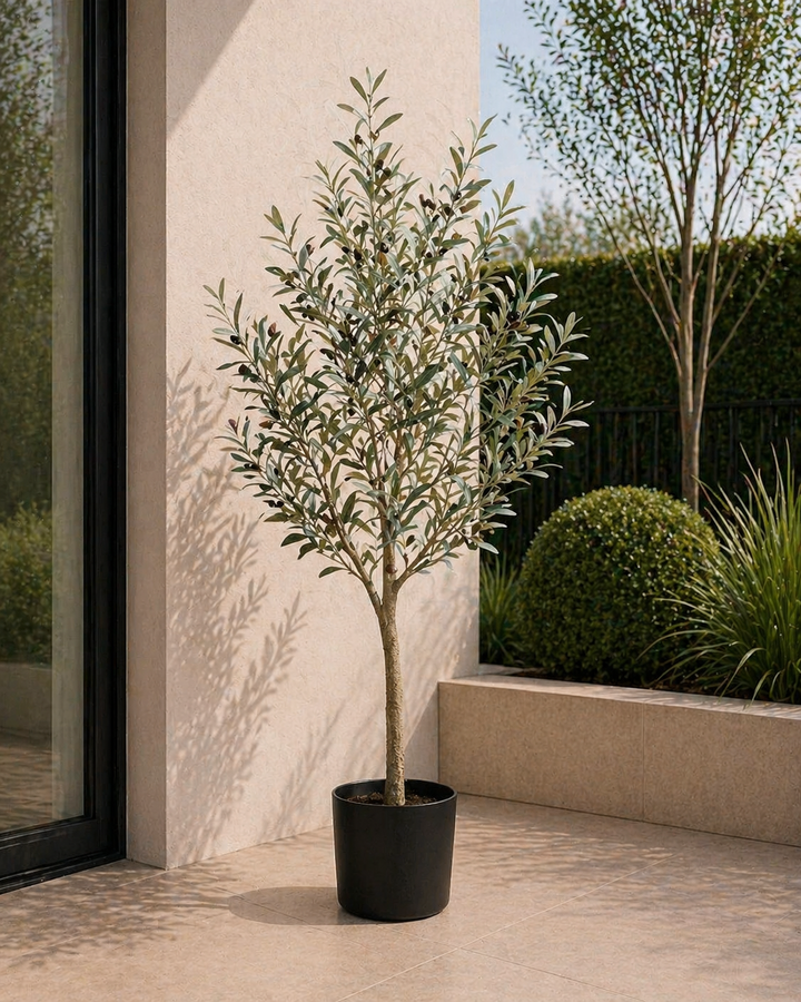 Olivenbaum im Topf - Kunstpflanze - 140 cm