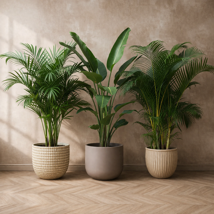 Kombi-Deal XXL- Kentia, Strelitzia Augusta Mehrfachstamm, Areca