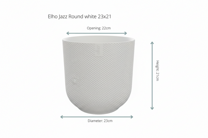 Topf Elho Jazz Round weiß - Blumentopf Zimmerpflanze - Pflanzentopf