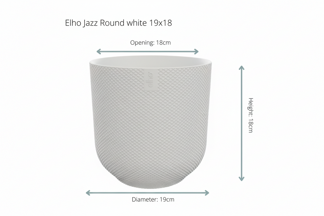 Topf Elho Jazz Round weiß - Blumentopf Zimmerpflanze - Pflanzentopf