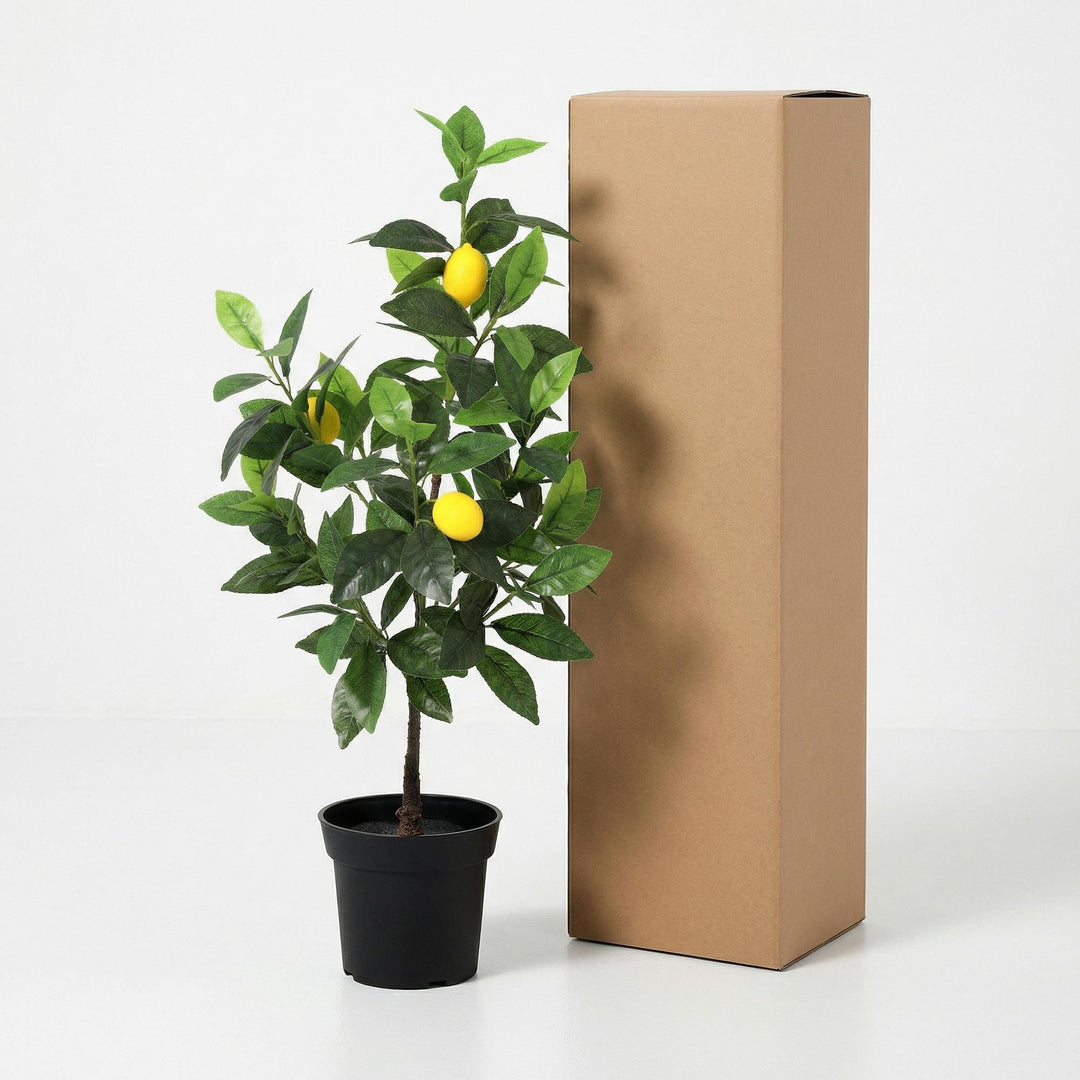 Zitronenbaum – 65 cm – Kunstpflanze – Unechte Pflanze für den Innenbereich