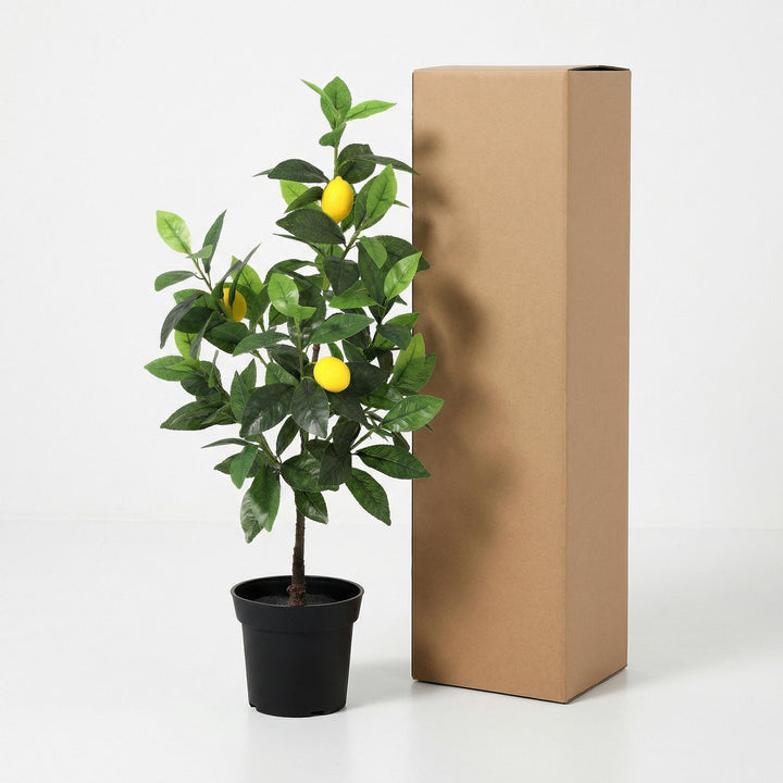 Zitronenbaum – 65 cm – Kunstpflanze – Unechte Pflanze für den Innenbereich