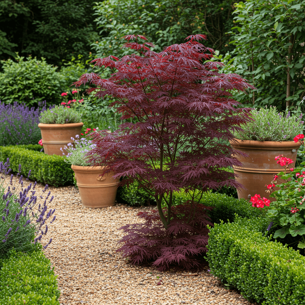 Japanischer Ahorn Bloodgood - Rot - 70cm - Acer Palmatum Outdoor