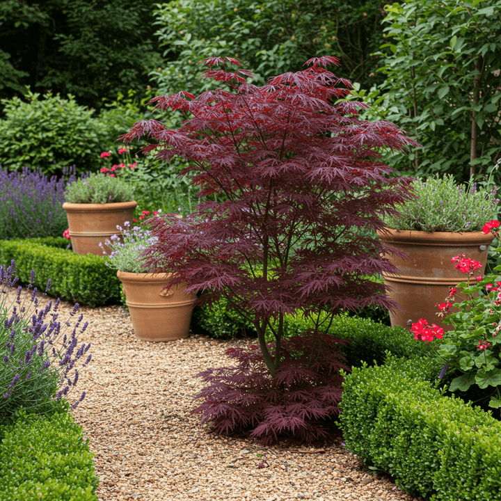 Japanischer Ahorn Bloodgood - Rot - 70cm - Acer Palmatum Outdoor
