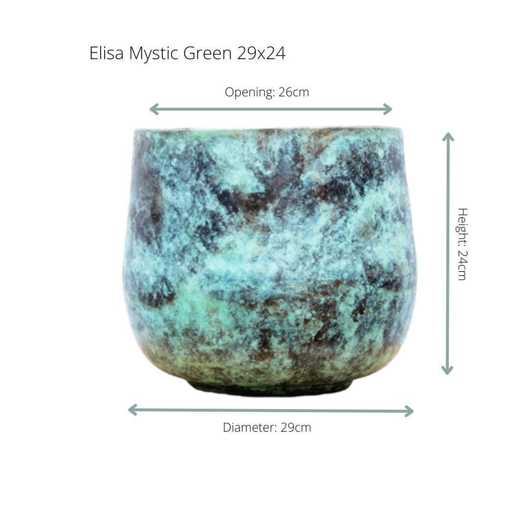 Dekorativer Blumentopf Elisa Mystic Green – Ø29 x H24cm