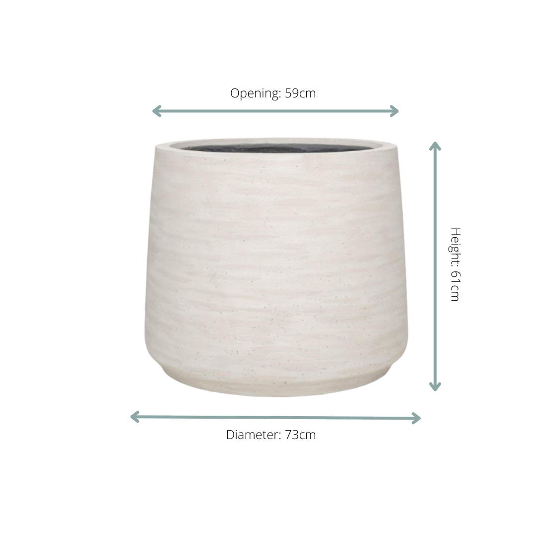 Topf Ivory Washed - D73xH61 cm - Blumentopf Zimmerpflanze