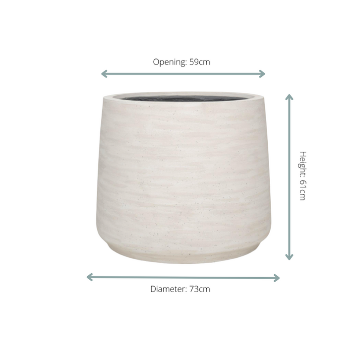Topf Ivory Washed - D73xH61 cm - Blumentopf Zimmerpflanze