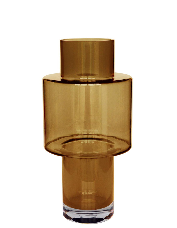 Vase Glas Juba M - H40 B20 - Cognac - Blumentopf Zimmerpflanze