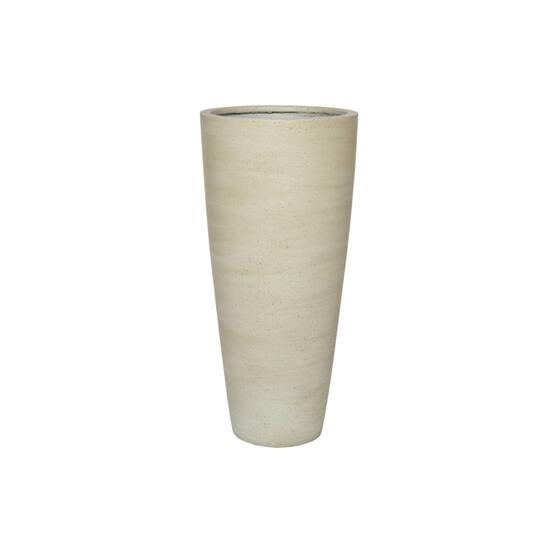 Blumentopf Dax Beige Washed – Ø37 x H80cm | Großer Pflanzkübel für Innen & Außen – Größe L