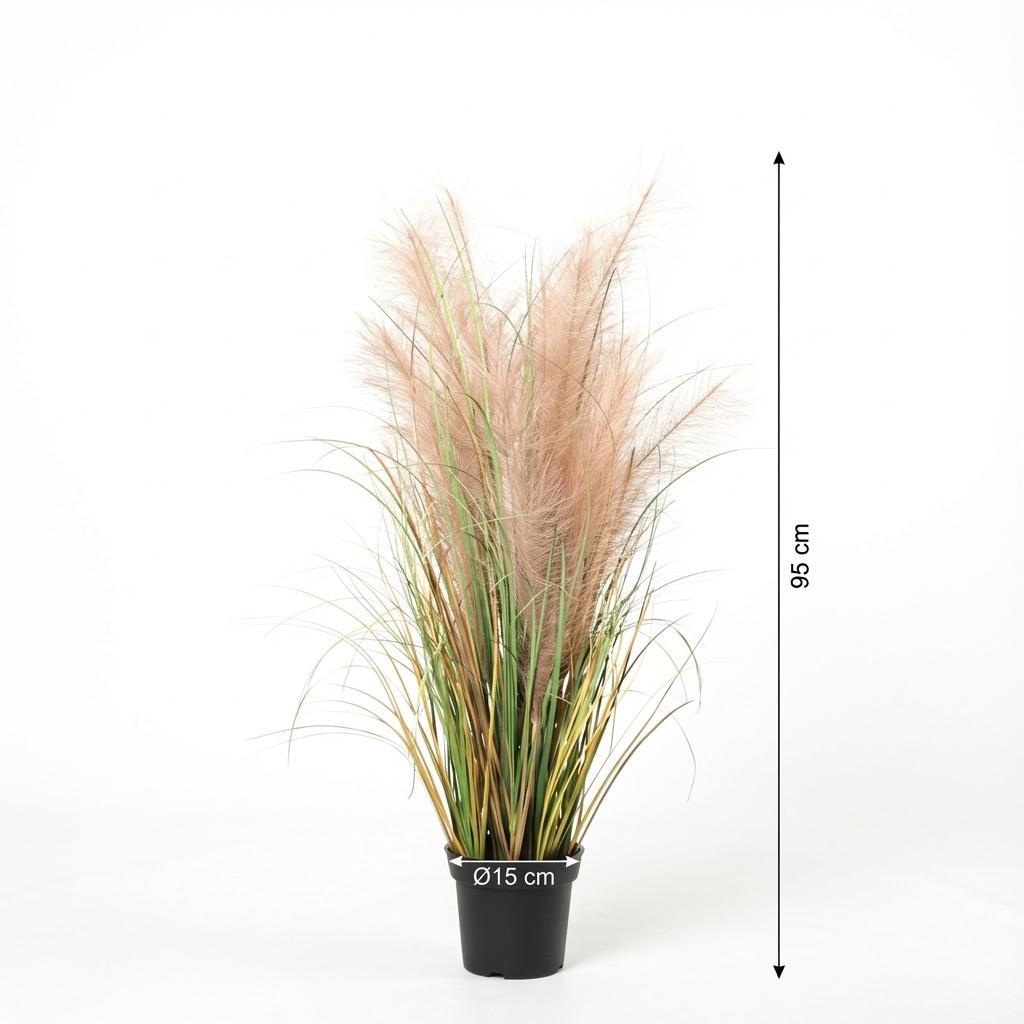 Schilfgras - 95 cm - Kunstpflanze - Dekopflanze für den Innenbereich