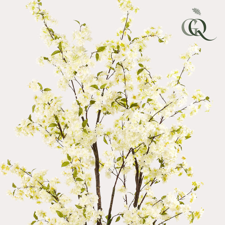 Kunstpflanze - Prunus - Kirschblüte - Weiß - 210cm | Kaufen