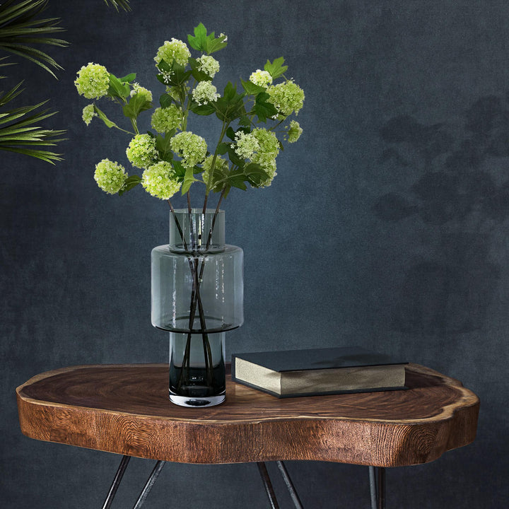 Kunstblumen Viburnum Zweig Creme – 75cm | Blüten-Set 4 Stück