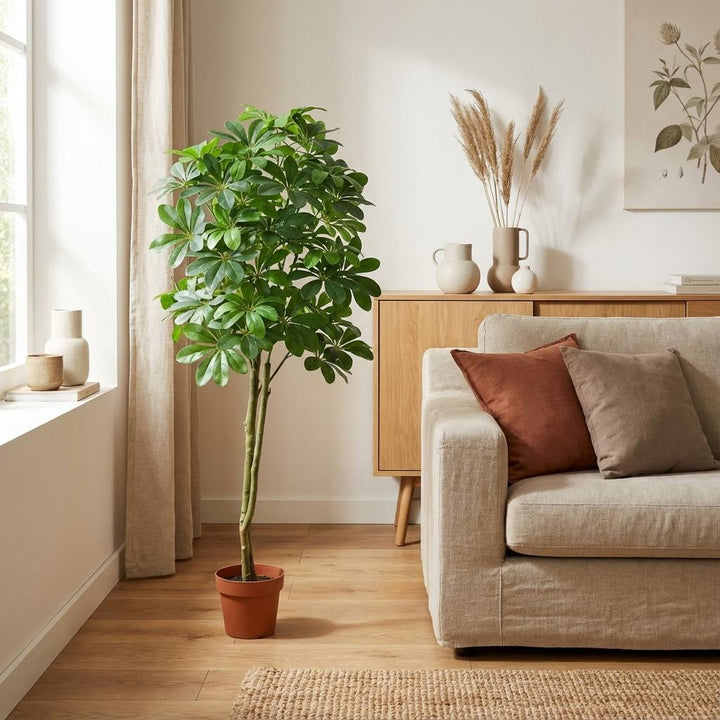 Pachira Aquatica - 150cm - Kunstpflanze - Geldbaum - Fake Pflanze Interieur