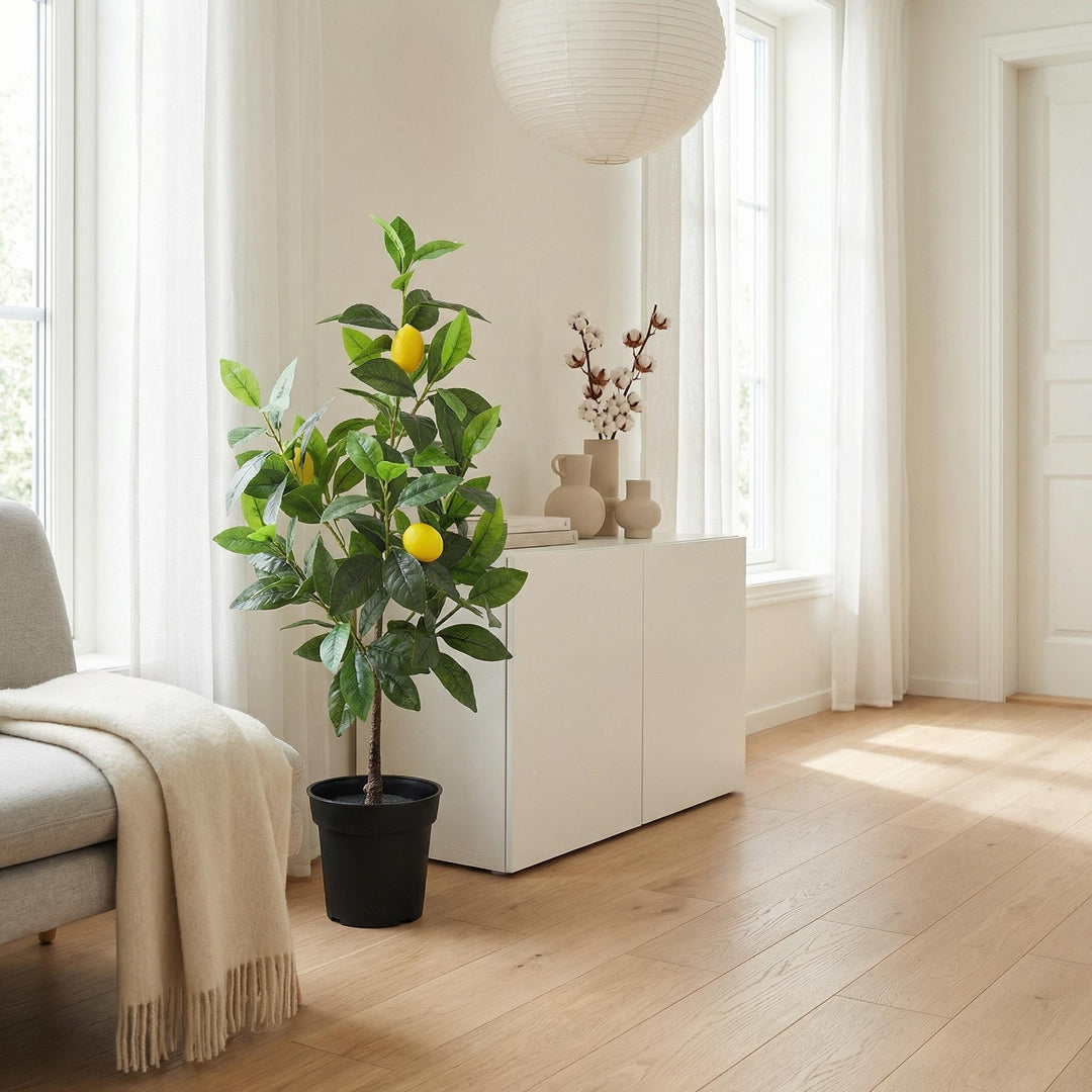Zitronenbaum – 65 cm – Kunstpflanze – Unechte Pflanze für den Innenbereich