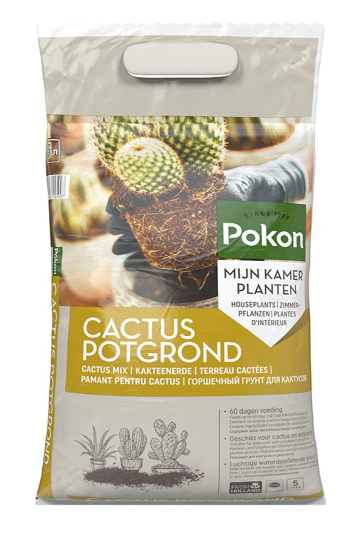 Pokon Kakteen- & Sukkulentenerde - Blumenerde - 5L - Kakteen-Mix