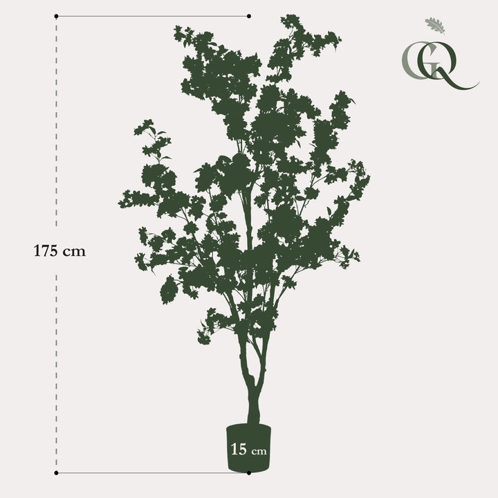 Kunstpflanze Kirschblüte - Weiß - 175cm - Kunstpflanze Interieur