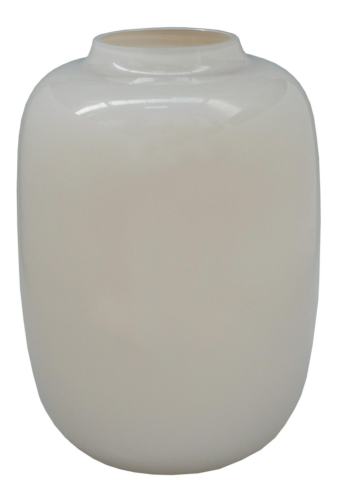 Glasvase Arctic Ivory – 35 cm hoch | Blumentopf für Zimmerpflanzen – Größe M