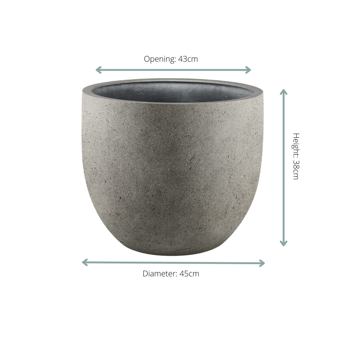 Topf Grigio New Egg Natur Beton - D45 x H38