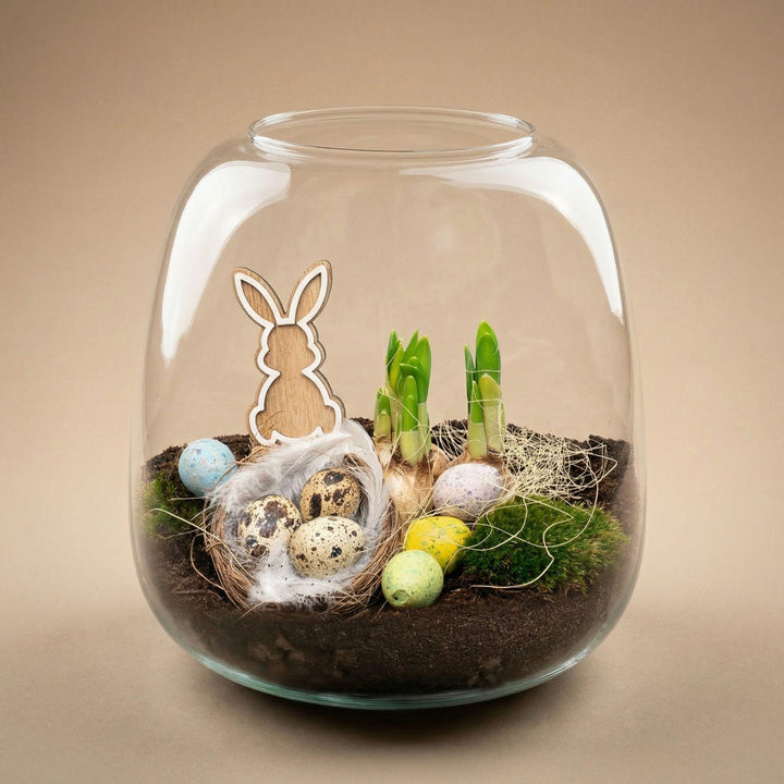 Emma Pasen - Offenes Terrarium - Flaschengarten DIY Kit - Ø 23 cm 25 cm