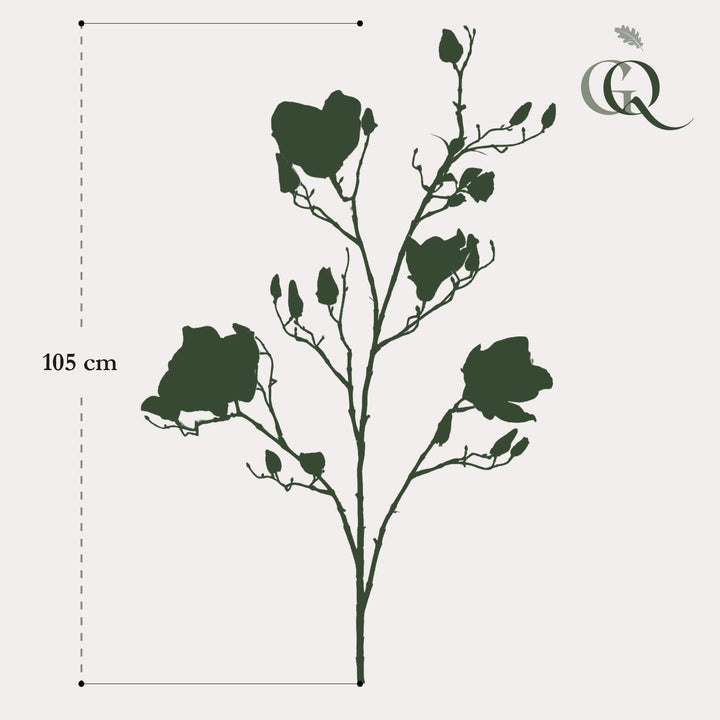 Kunstblumen Solo – Crème – Magnolienzweige – x 4 – 105cm