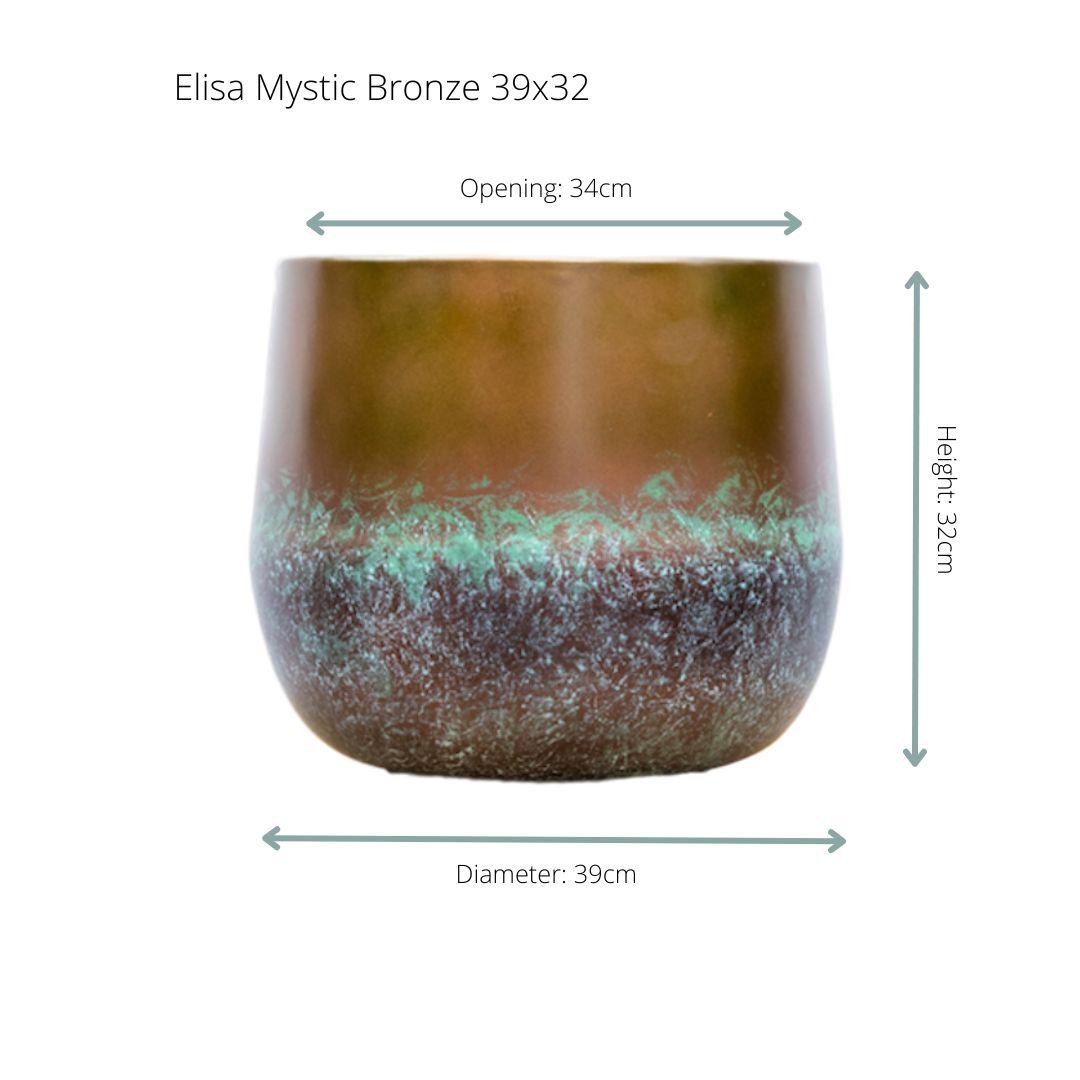 Elisa Mystic Bronze – Ø39 x H32cm - Dekorativer Blumentopf