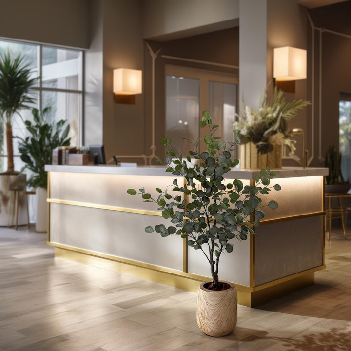 Kunstpflanze - Eukalyptus - Blauer Gummibaum - 140 cm | Premium